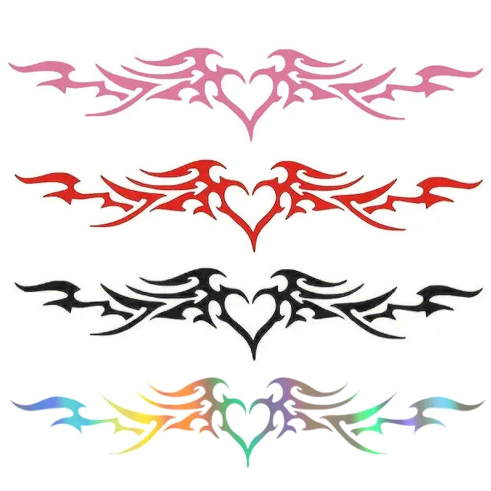 DIY Heart Wings Car Windshield Sticker Vinyl Film Self-Adhesive Auto Decor Removable Vehicle Tuning Accessory