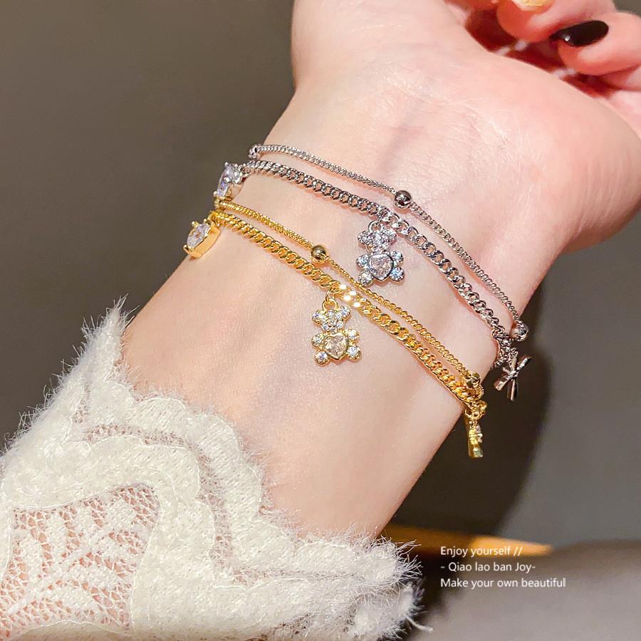 Animal Zodiac Hand Chain With Rhinestone Detailing For Elegant Girls Jewelry Gift
