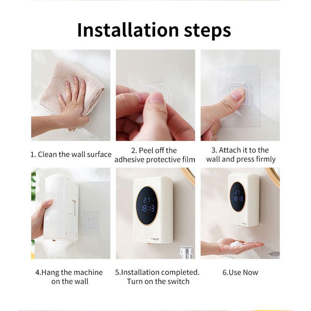 Wall Mounted Automatic Soap Dispenser Smart Sensing USB Rechargeable Hand Sanitizer Dispenser Large Capacity 480ml