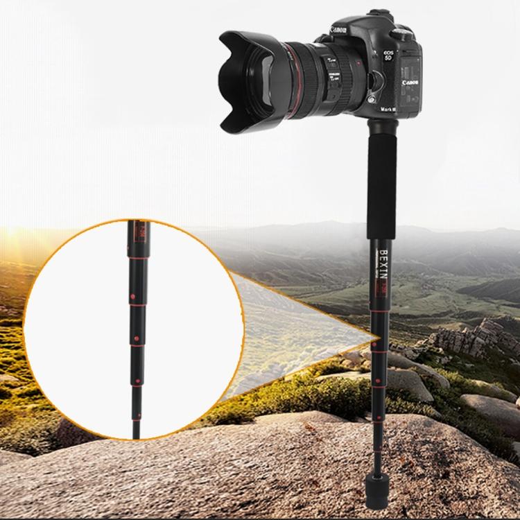 BEXIN P256A Portable Travel Outdoor DSLR Camera Aluminum Alloy Monopod Holder (Black) чёрный