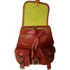 New Handmade Looking Genuine Leather Travel Bag Rucksack Backpack Brown Laptop