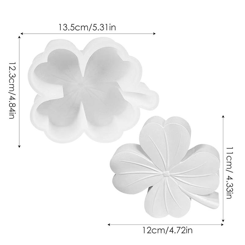 St Patrick's Shamrock Candle Silicone Mold Handmade Soap Aromatherapy Gypsum Resin Ice Mould Candle Making Kit Home Decor Gifts