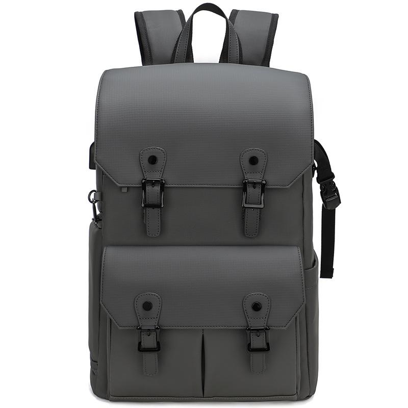 Wear-Resistant Shoulder Camera Bag Waterproof And Anti-Theft Large-Capacity Leather Film Drone Bag Oxford Cloth Shoulder Photography Backpack серый