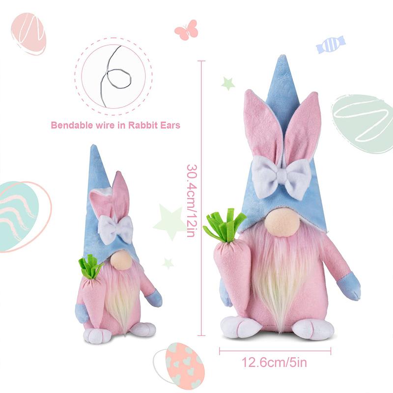 2025 Ostern Gesichtsloser Zwerg Hase Puppe Frühling Osterparty Heimdekoration Kindergeschenk Gastgeschenke Hase Ei Karotte Ornament