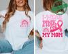 I Wear Pink for Breast Cancer Print Women TShirt Pink Ribbon Support Squad Shirt for Women Fashion Casual Clothes Summer Tshirt