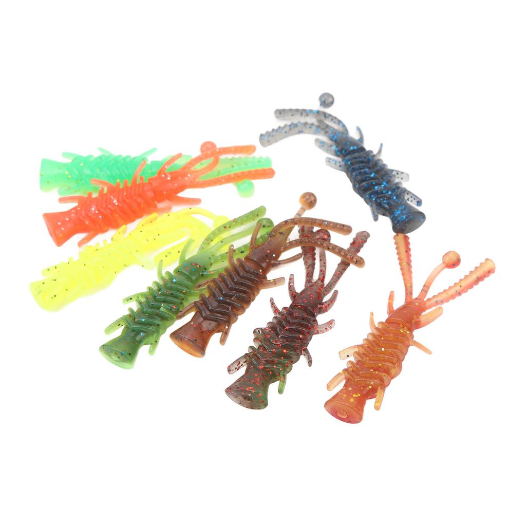 5 Packs Floating Soft Shrimp Bait 6.3cm 2.1g Soft Silicone Lure for Fresh Water Sea Fishing