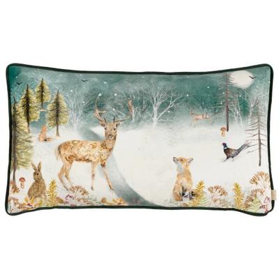 Piped Velvet Stag Cushion Cover