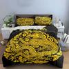 Dragon Pattern Decor Set Soft Comfortable Duvet Cover Bedding Set Included 1*Duvet Cover & 2*Pillowcases, Gift