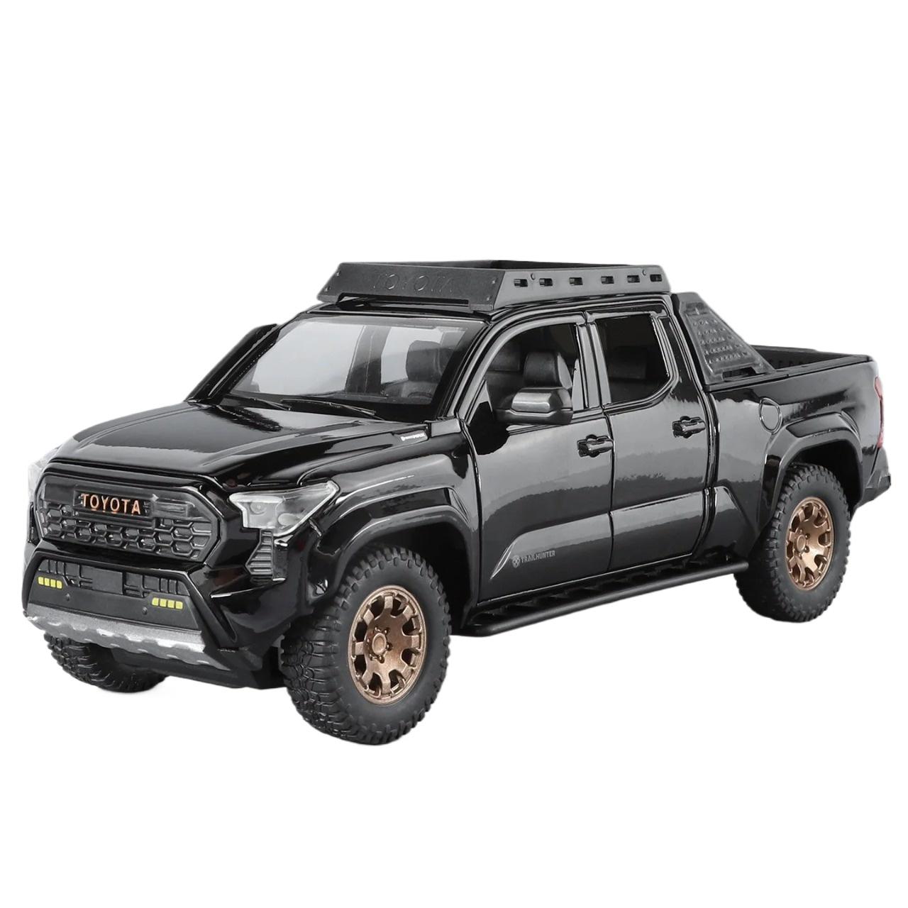 

1/24 TOYOTA Tacoma Пікап Сплавна Модель Автомобіля Литий Метал Позашляховики Модель Автомобіля Звукова та Світлова Симуляція Дитяча Іграшка Подарунок чорний