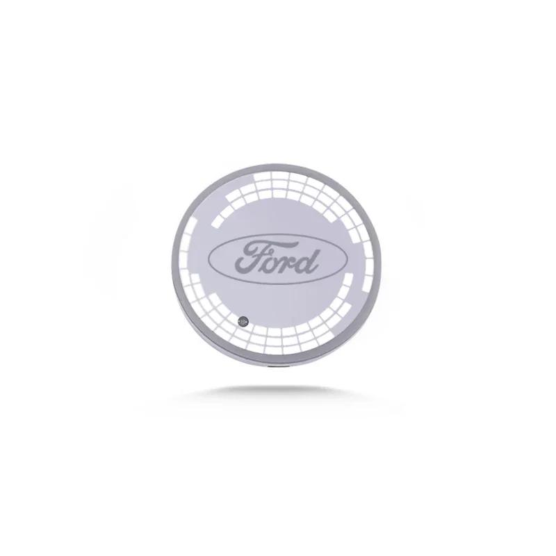 Car Sticker Car LED Coaster Light Water Cup Bottle Holder Mat for Ford Focus 3 MK2 Fiesta MK7 Mondeo Mk4 Fusion Kuga Ranger Acce