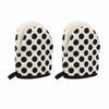 2pcs/set Polka Dot Microwave Safe Gloves Anti-Scald Kitchen Gloves Protective Baking Gloves  Baking