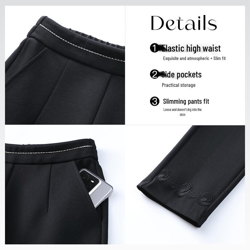 Pantaloni creion casual de vară 2025, cu talie medie, slim, pentru slăbit - Haine pentru femei plus size