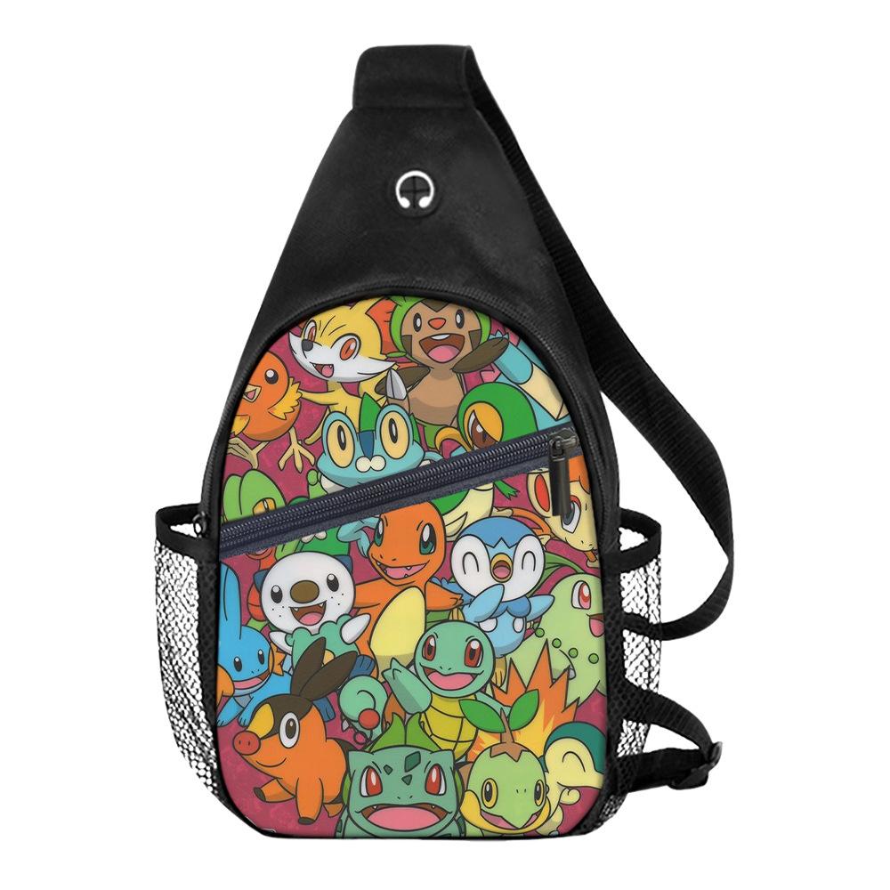 Breast Bag Men'S And Women'S Sports Travel Versatile Casual Shoulder Bag Multifunctional Messenger Bag Cartoon