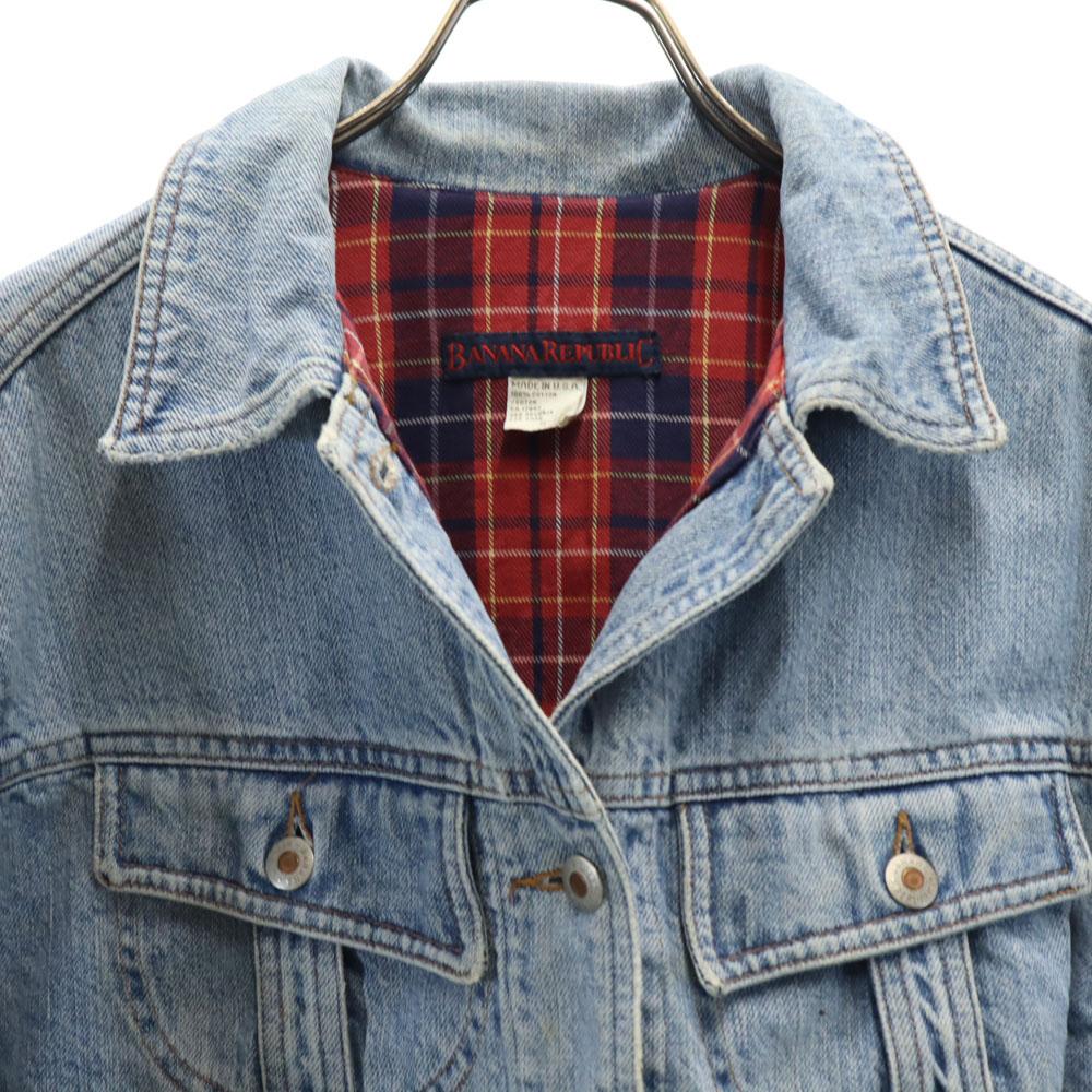 Banana Republic 80s 90s Made in USA Old Long sleeve Denim Jacket Women Used