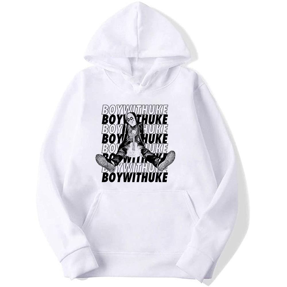 Nové mikiny Boywithuke Cool Print Streetwear Unisex Ženy Ležérní Móda Mikiny Oversized Pulovry s kapucí Tepláky Oblečení