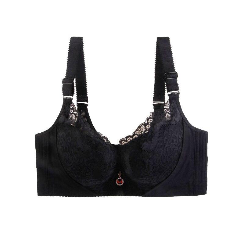 

Женский бюстгальтер с мягкой подкладкой, кружевной бюстгальтер пуш-ап для женщин, мягкий бюстгальтер на спине 105D чёрный