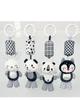 Black White Plush Doll Baby Rattles Stroller Bed Crib Hanging Bell Visual Grab Ability Training Toy for Newborn Gift Infant