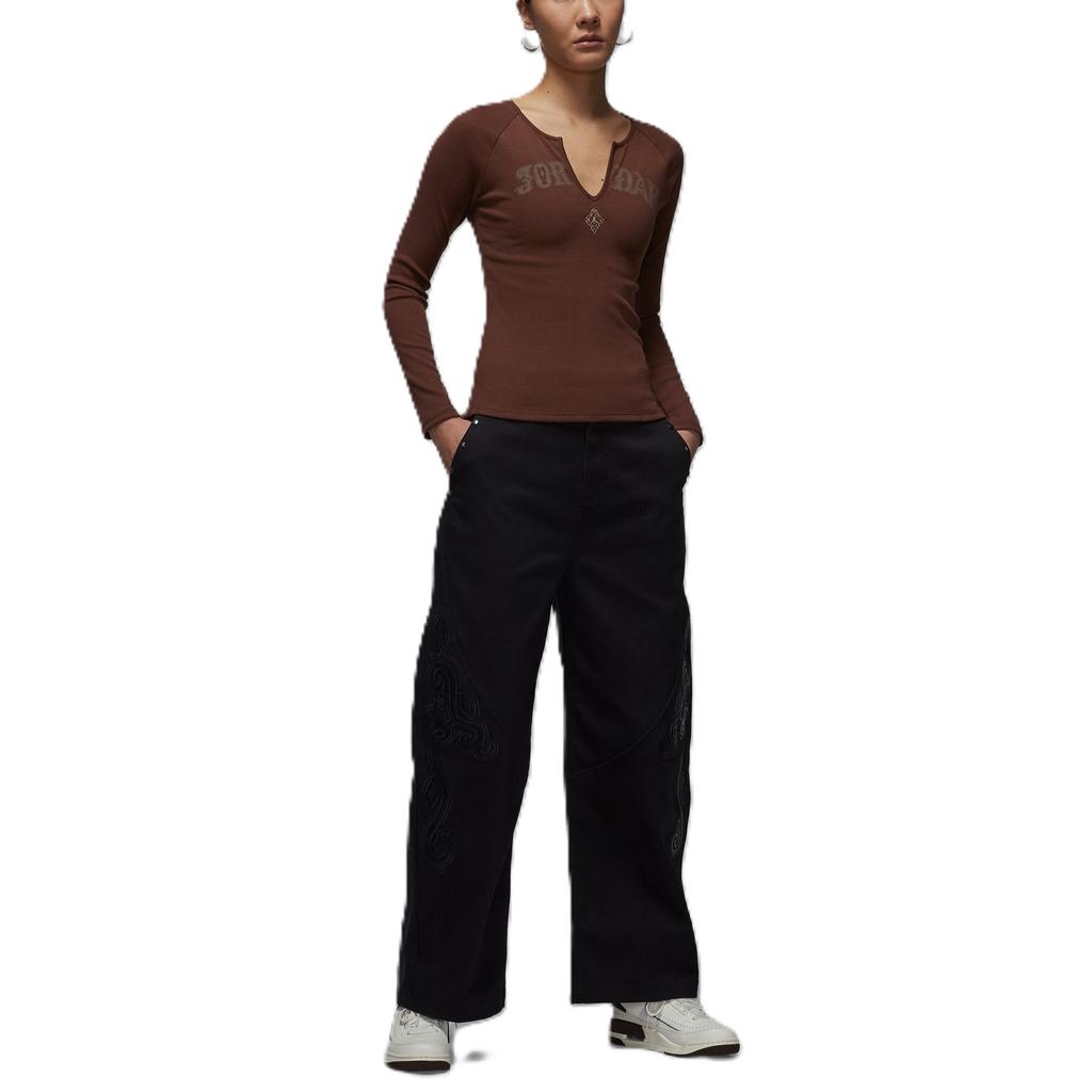 Jordan Flight Year Of The Horse Limited Edition Cny New Year Comfortable Solid Color Casual Pants Women Bottoms IQ3962-010
