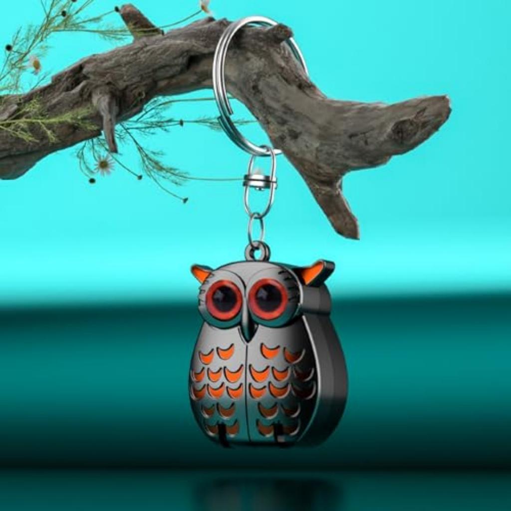 Owl Keychain Nail Clippers, Stainless Steel Foldable Mini Nail Clippers, 2-in-1 Ultra-sharp Foldable Owl Nail Clippers with Nail File