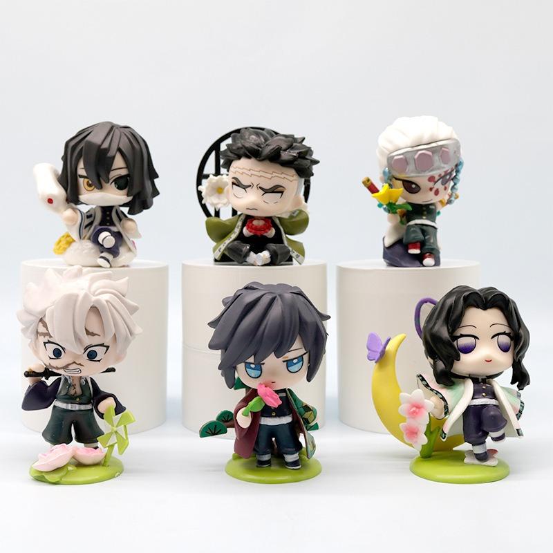 Demon Slayer Tanjiro Kamado Nezuko Anime Zeichentrickfigur Blindbox Kreative Personalisierte Statue Modell Ornament Überraschungsgeschenkbox