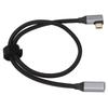 4K 100W PD 5A Right Angle Bend 90 Degree Gen 2 USB3.2 Type C Male to Female Extension Cord