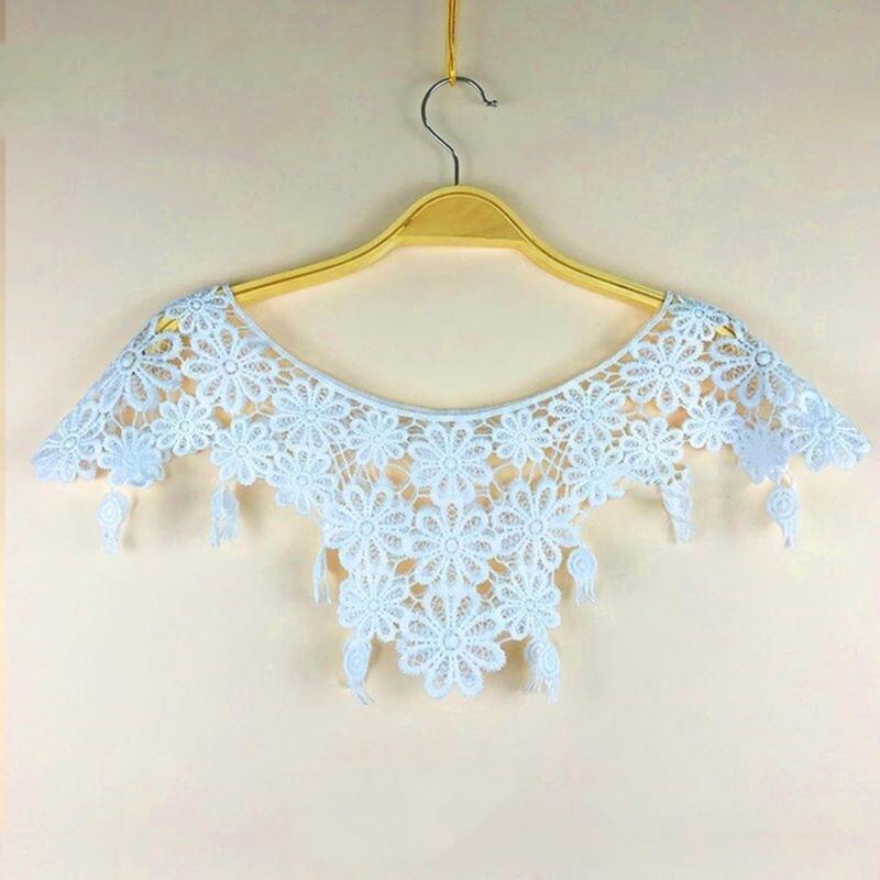 Women's Fashionable Lace Capelet with Embroidery Hollow out False Half Shirt Collar Neck for Special Occasion