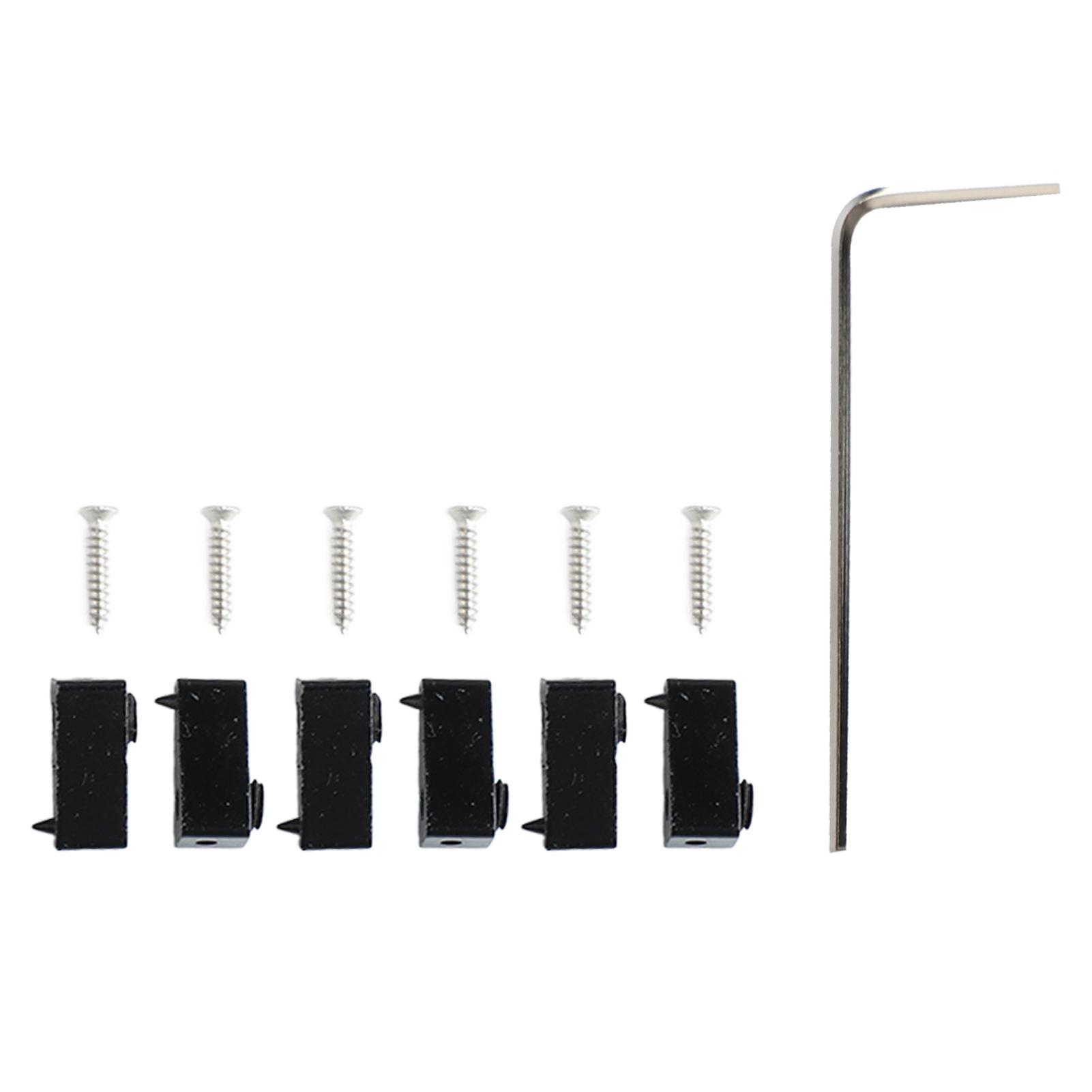 

6 шт. Запирающий порожек для гитарных струн Треугольный Черный Цинковый сплав Устойчивость к коррозии Безголовая гитара