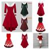 Mrs Santa Claus Christmas Dress Women Cosplay Party Costume Soft And Skin-touch Velvet Material
