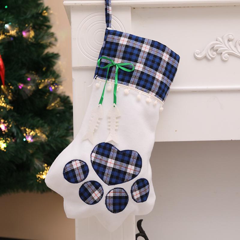 Children's Christmas Stocking Gift Bag and Tree Ornament Decoration