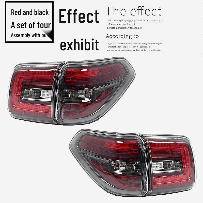LED Tail & Brake Light Assembly for 2014-2019 Patrol Y62: Red/Black