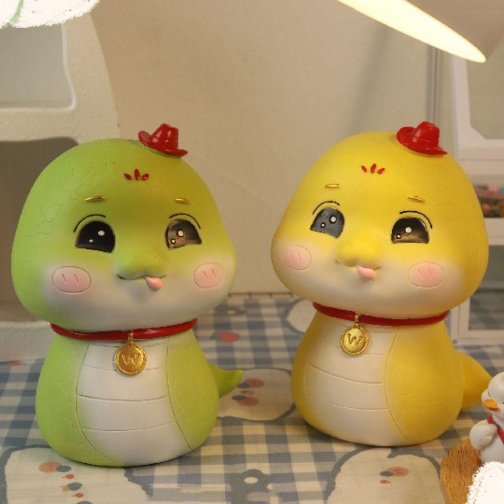 Save Money Zodiacs Snake Piggy Bank Large Capacity Snake Coin Storage Box  Coins Cash