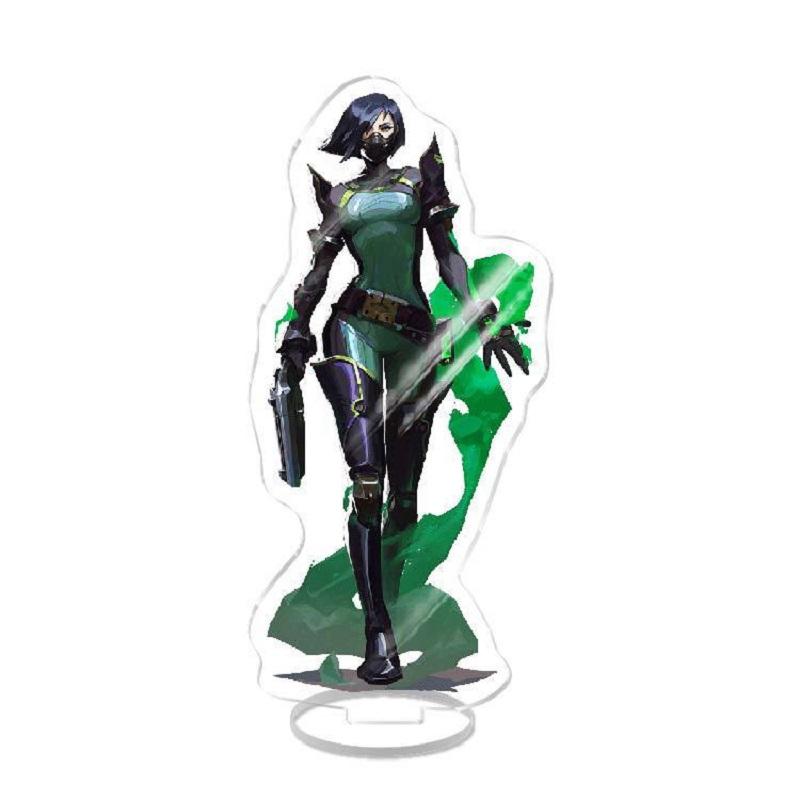 

Game Figure Valorant Sage Killjoy Jett Sova Cypher Salvia Acrylic Stand Model Plate Desk Decor Standing Sign Figures Fans Gifts 15 cm
