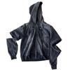 Praná Heavyweight Zip-Up Mikina s Kapucí Tmavý Streetwear Unisex Oversized Dlouhý Rukáv