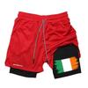 Ireland Flag Camouflage Muay Thai Kick Boxing Shorts Men Women Unisex Casual Sportswear Double Layer Quick Dry Training Sport Gym Fitness Workout