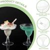 18Pcs Plastic Margarita Glasses, Disposable Stackable Champagne Cups for Bar Wedding Party, Cocktail Martini Drink Clear Cups