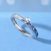 Sterling Silver Little Prince & Rose Open Couple Rings - Elegant Valentine's Day Gift