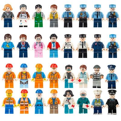 Bausteine, Kinderspielzeug, Zeichentrickfiguren, humanoide Puppen, Spielzeug, Mini-Figuren, Puppen, Puzzles, Geburtstagsgeschenke.