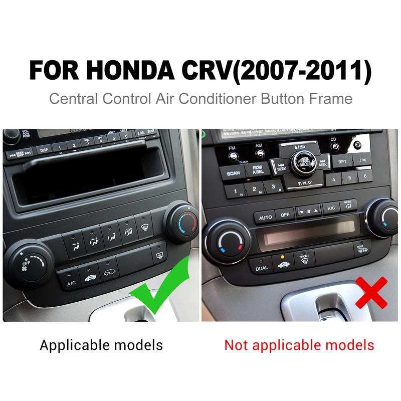 Real Carbon Fiber For Honda CRV CR-V 2007 2008 2009 2010 2011 Central Control Air Conditioner Button Cover Accessories LHD RHD.