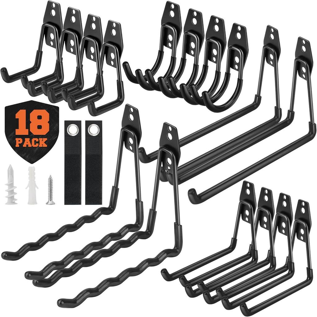 Heavy-Duty Metal Garage & Garden Bicycle Wall Hook