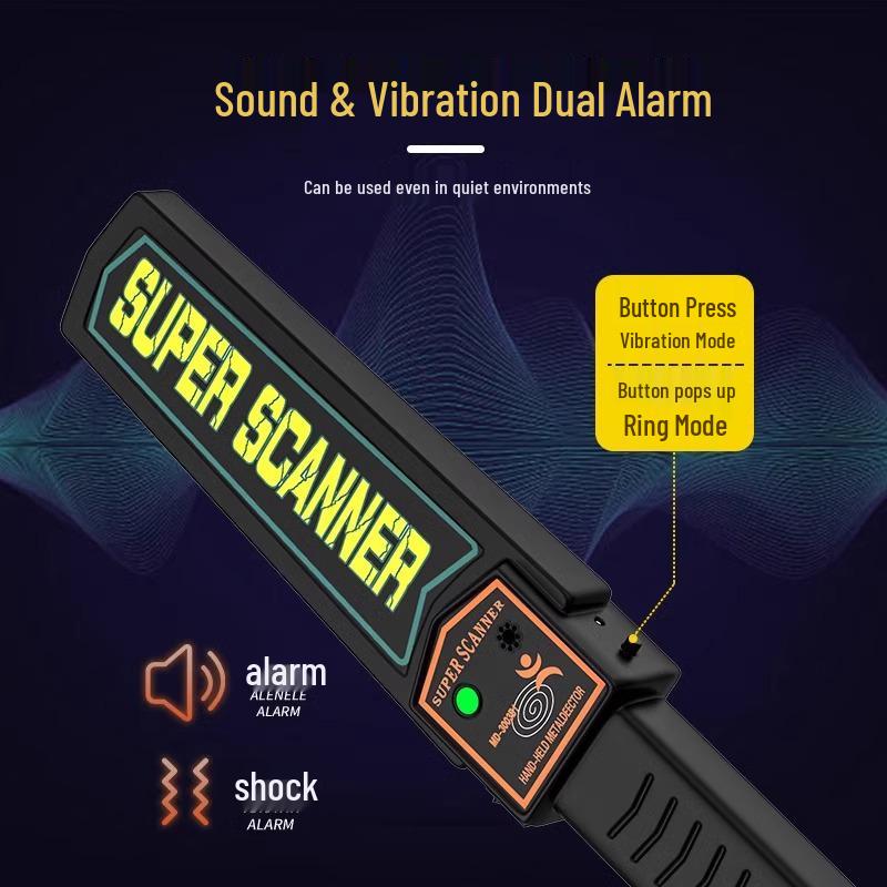 High-Precision Handheld Metal Detector Security Scanner with Infrared for Airports