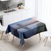 Sunset Windmill Scenery Tablecloth Party Restaurant Banquet Decor Stain Resistant Waterproof  Home Table Decoration