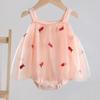 Toddler Baby Lace Ruffle Vest Solid Jumpsuit Princess Clothes Sleeveless Cotton Baby Outfits Summer Baby Romper
