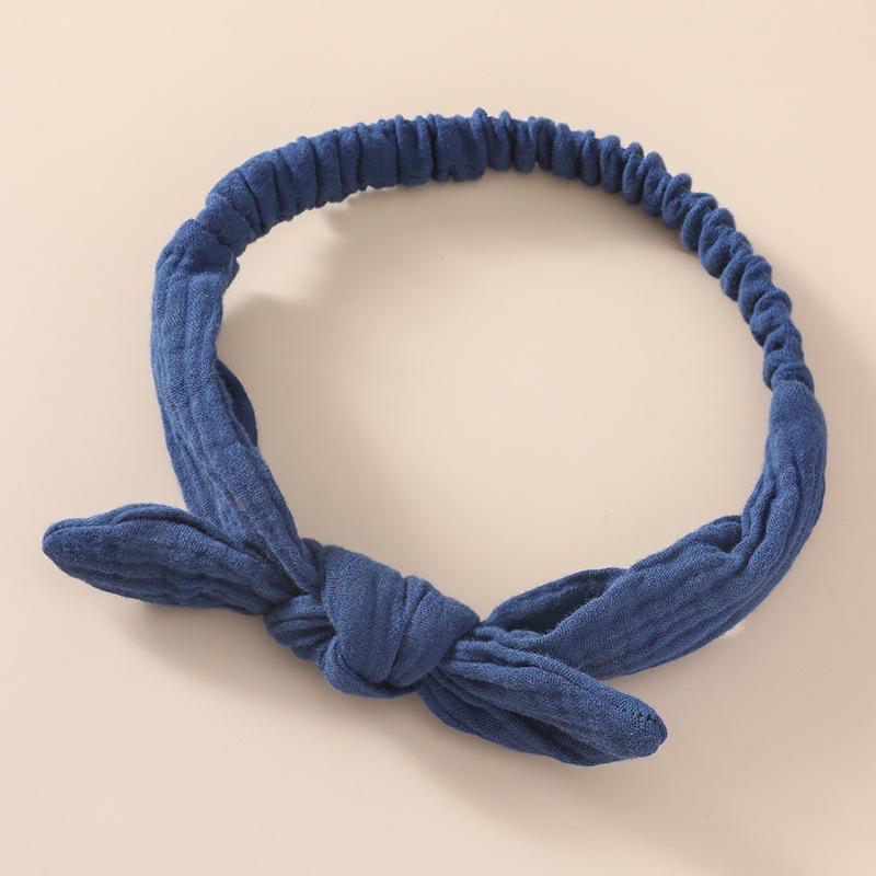Baby Elastische Haarbänder Mädchen Stirnband Baumwollgaze Kinder Kopfschmuck Knoten Haaraccessoires Kleinkind Hasenohren Turban Weiche Playa Bänder