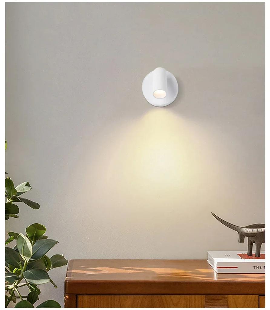 1200mAh RGB3 Color Spotlight Painting Light, Night Light Lamp, Wall Mounted Torch Night Light LED Reading Lights Bedside Adjust