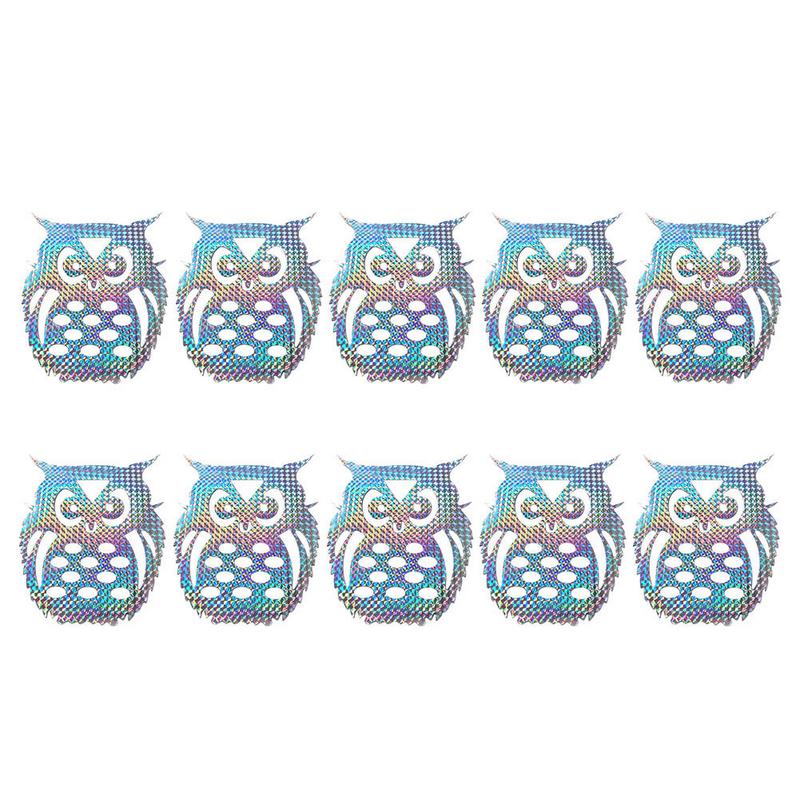 Round Bird Repellent Sticker Owl Shape Hanging Bird Reflective Deterrent Tape GardensScares Bird Pigeons Woodpecker Repellent
