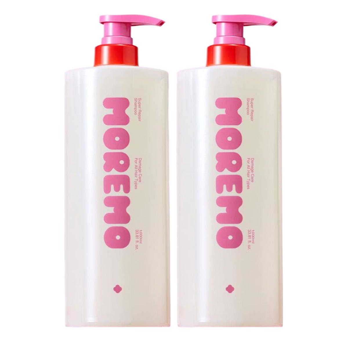 Moremo Super Repair Shampoo Keratin Protein Nourishing Silicone-Free Double Set 1000ml x 2pcs
