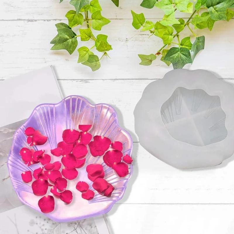 Shell-Shaped Soap Dish Epoxy Tray Silicone Resin Mold Casting Mould for Jewelry DIY Decorative Holder Storage Trinket Arts Craft