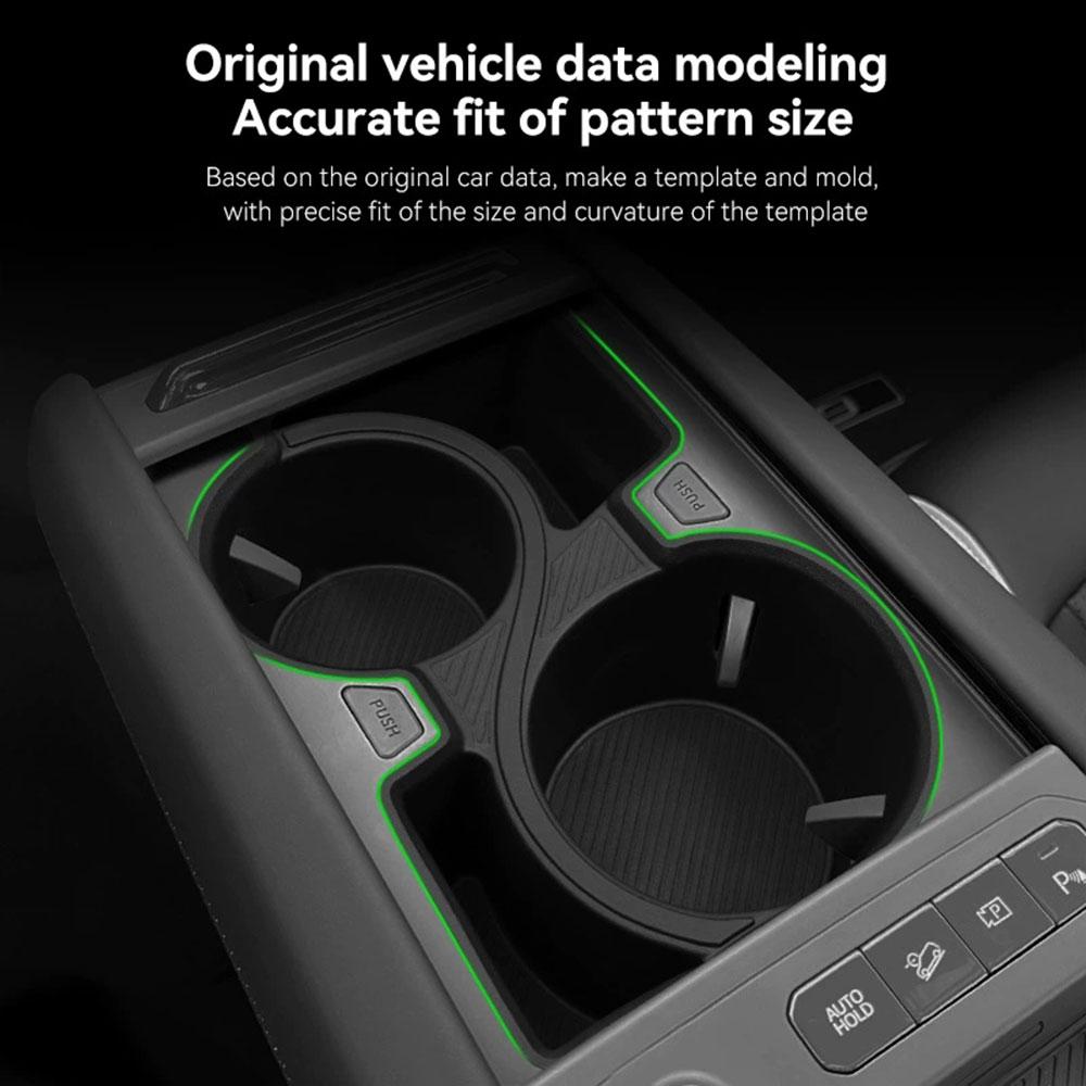 For Kia EV9 2025-2025 Center Console Water Cup Holder Seat Water Drinks Holder Storage Box Car Interior Accessories