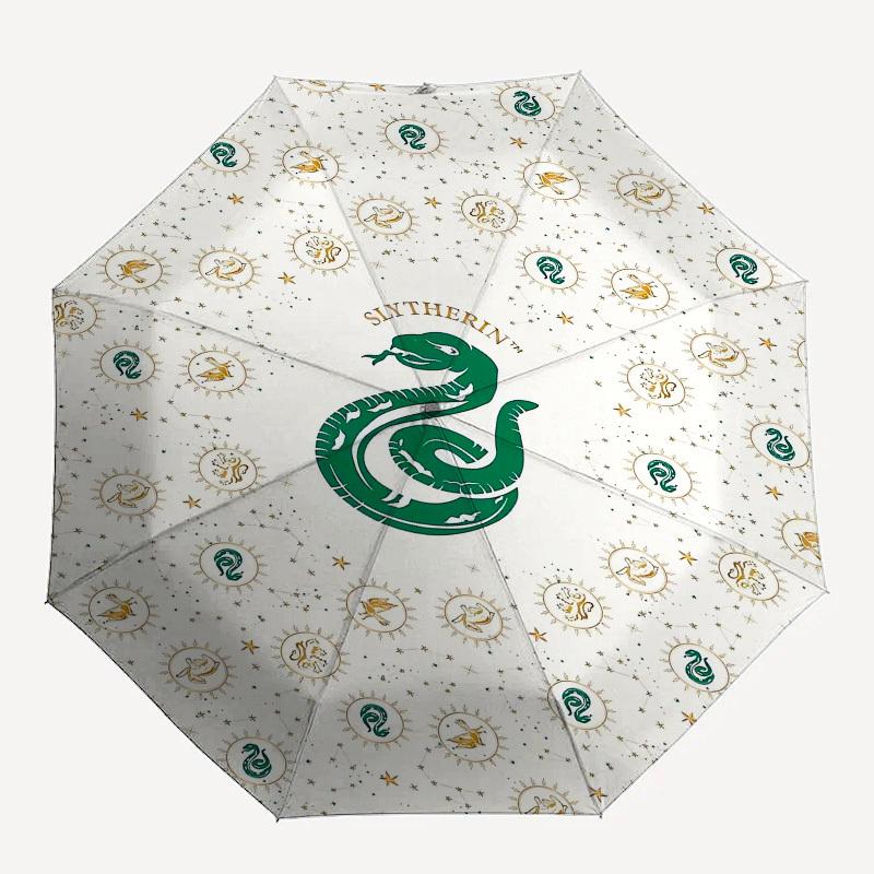 1pc Slytherin House Crest Umbrella with Plastic Handle,Cartoon Pattern,Suitable for All Seasons Multi-functional Umbrella310