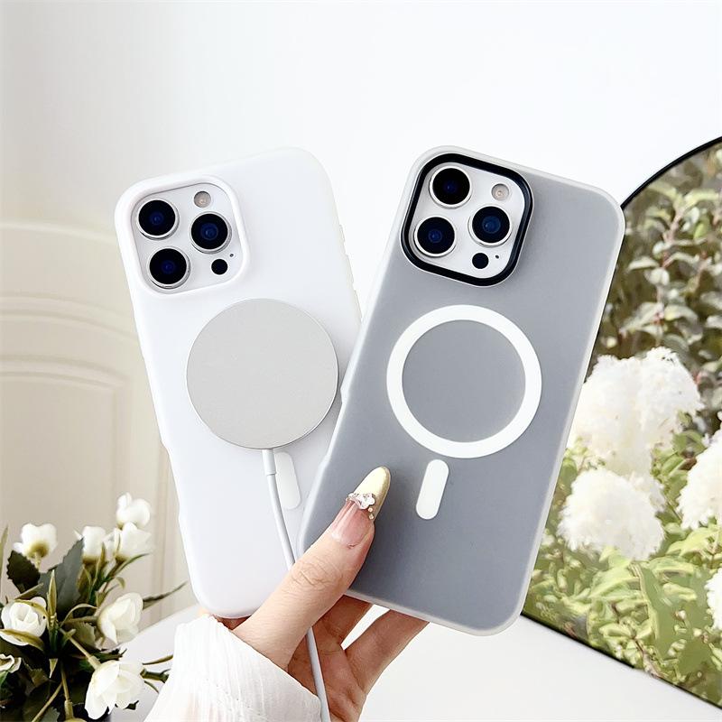 Dopamine Jelly Magnetic Suction Suitable for Apple 16 Promax Macaron Two In One IPhone 16 Skin Sensing Mobile Phone Case